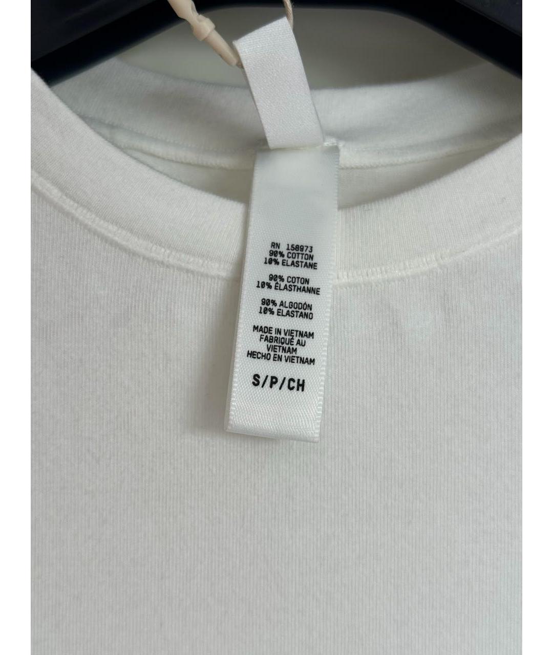 SKIMS Белая хлопковая футболка, фото 4