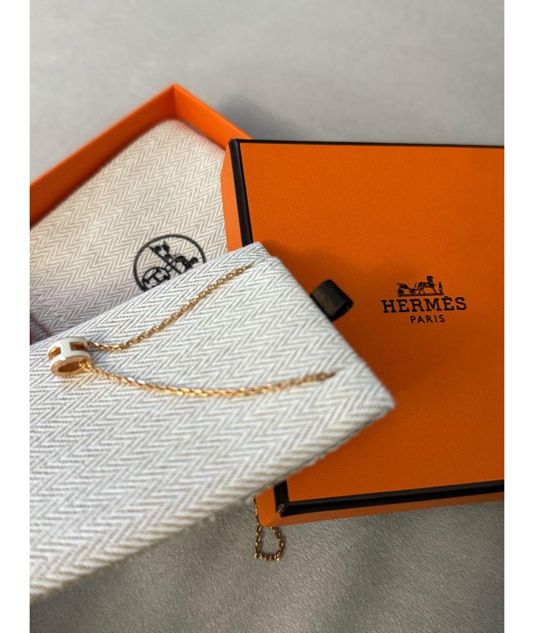 HERMES Бежевый металлический кулон, фото 3