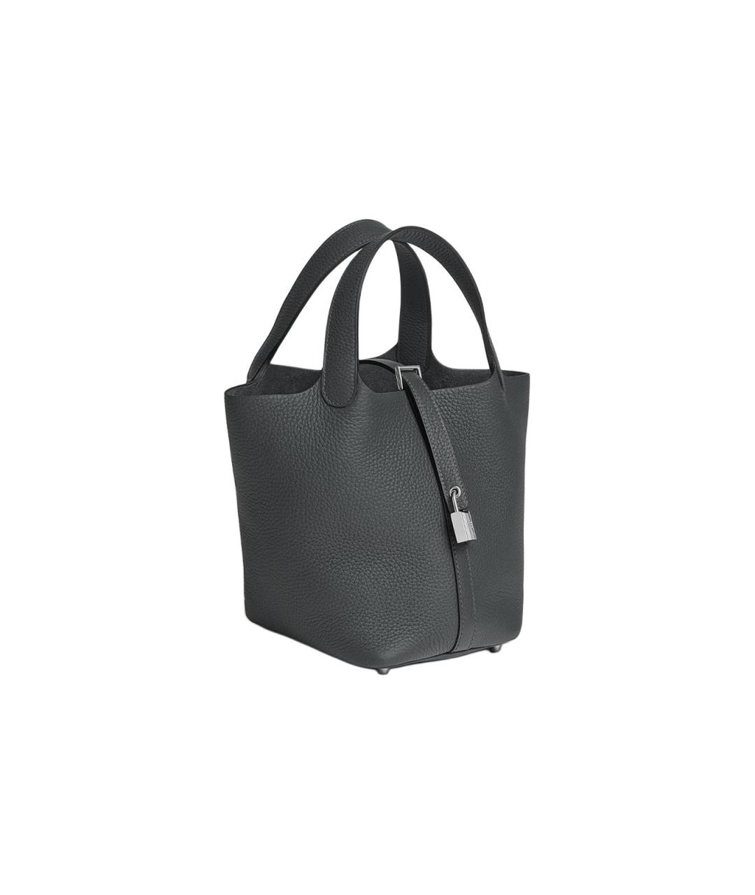 HERMES Серая кожаная сумка через плечо, фото 2