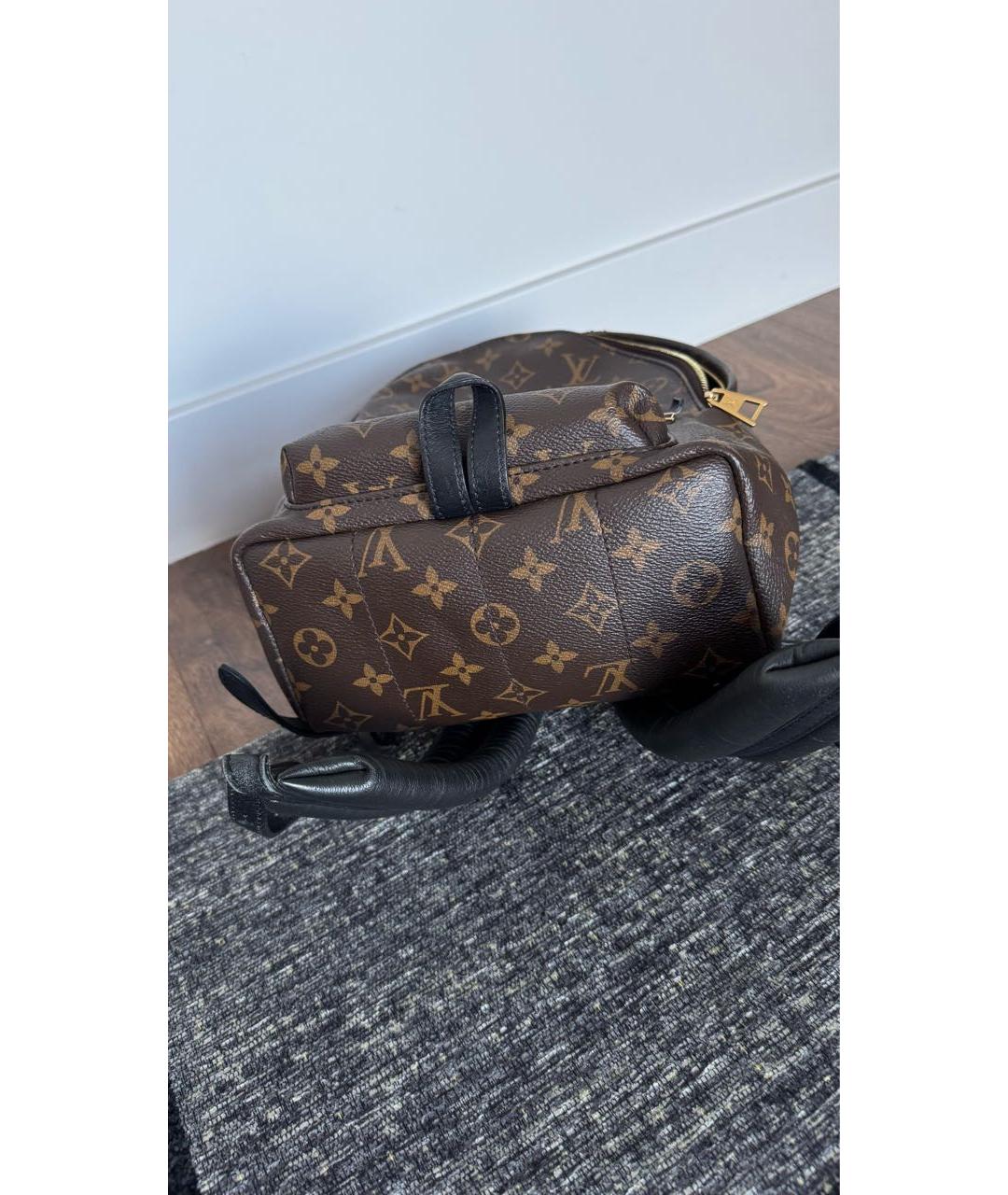 LOUIS VUITTON Коричневый кожаный рюкзак, фото 6