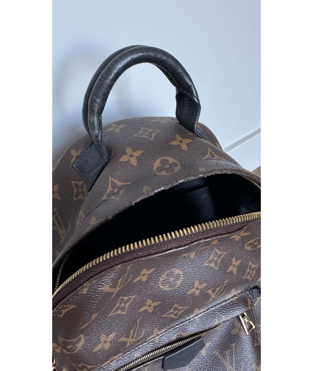 LOUIS VUITTON Коричневый кожаный рюкзак, фото 5