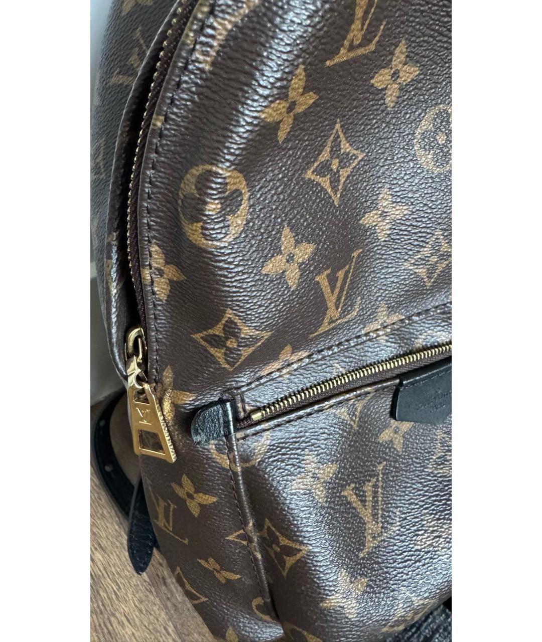 LOUIS VUITTON Коричневый кожаный рюкзак, фото 8