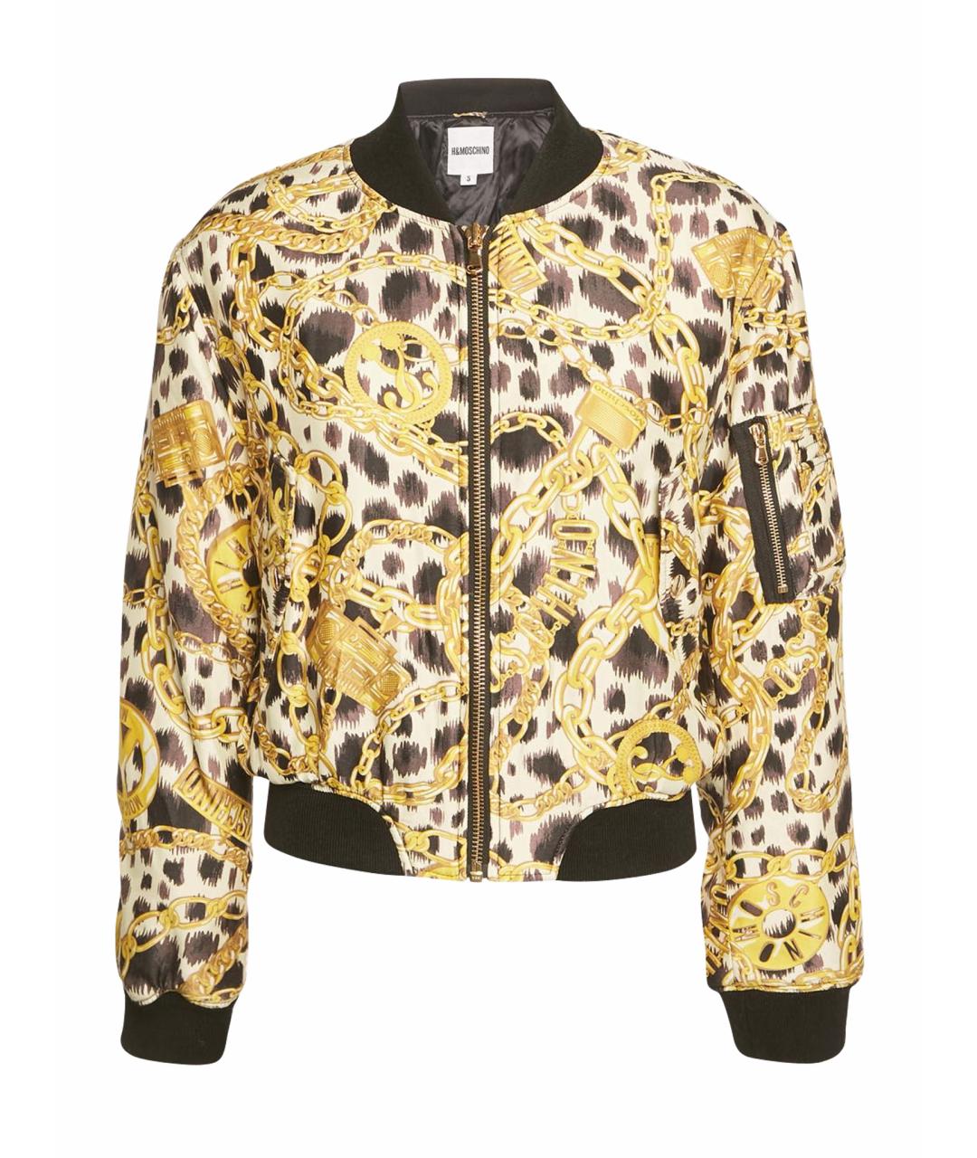 MOSCHINO Желтая синтетическая куртка, фото 1