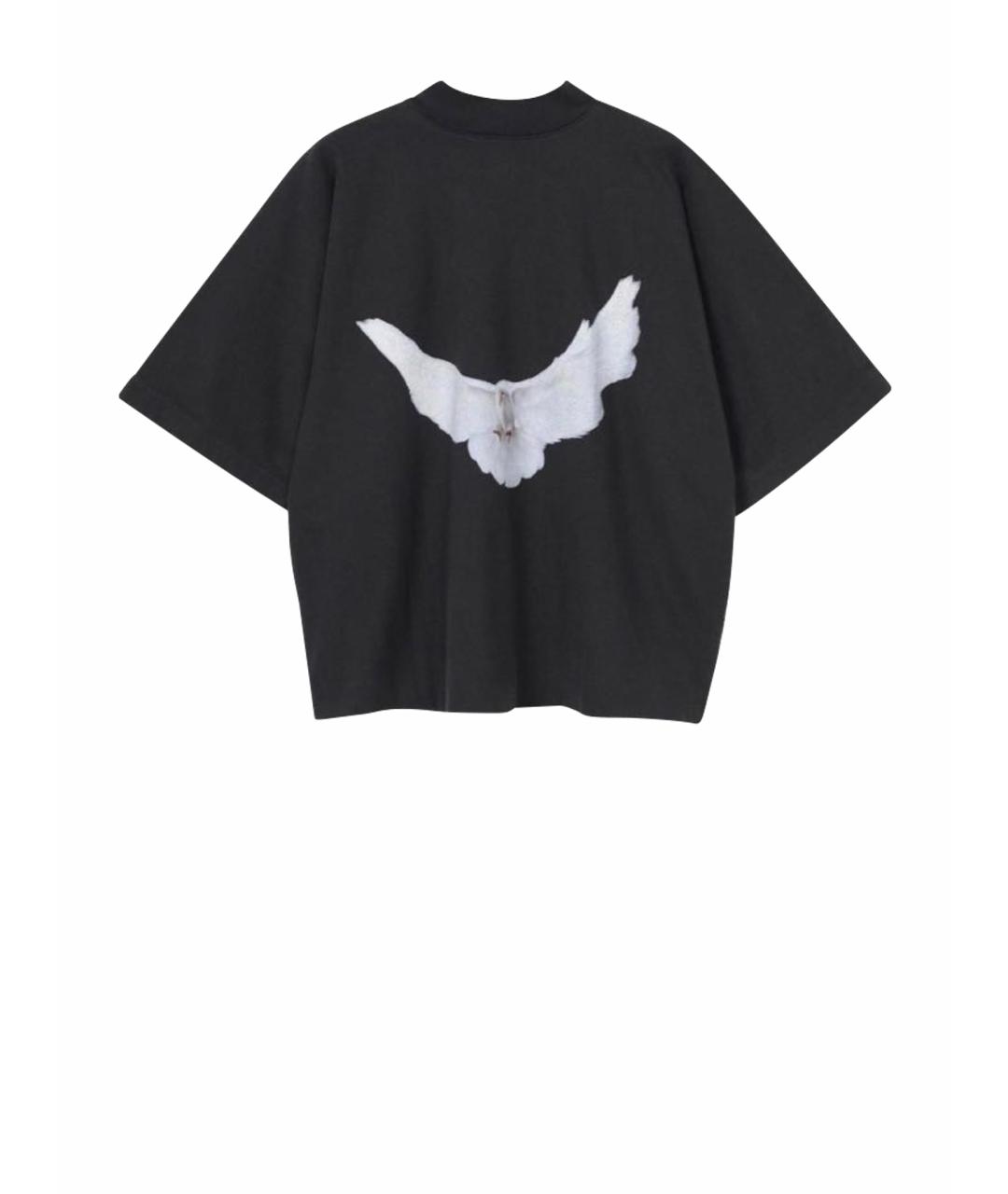 BALENCIAGA Черная хлопковая футболка, фото 1