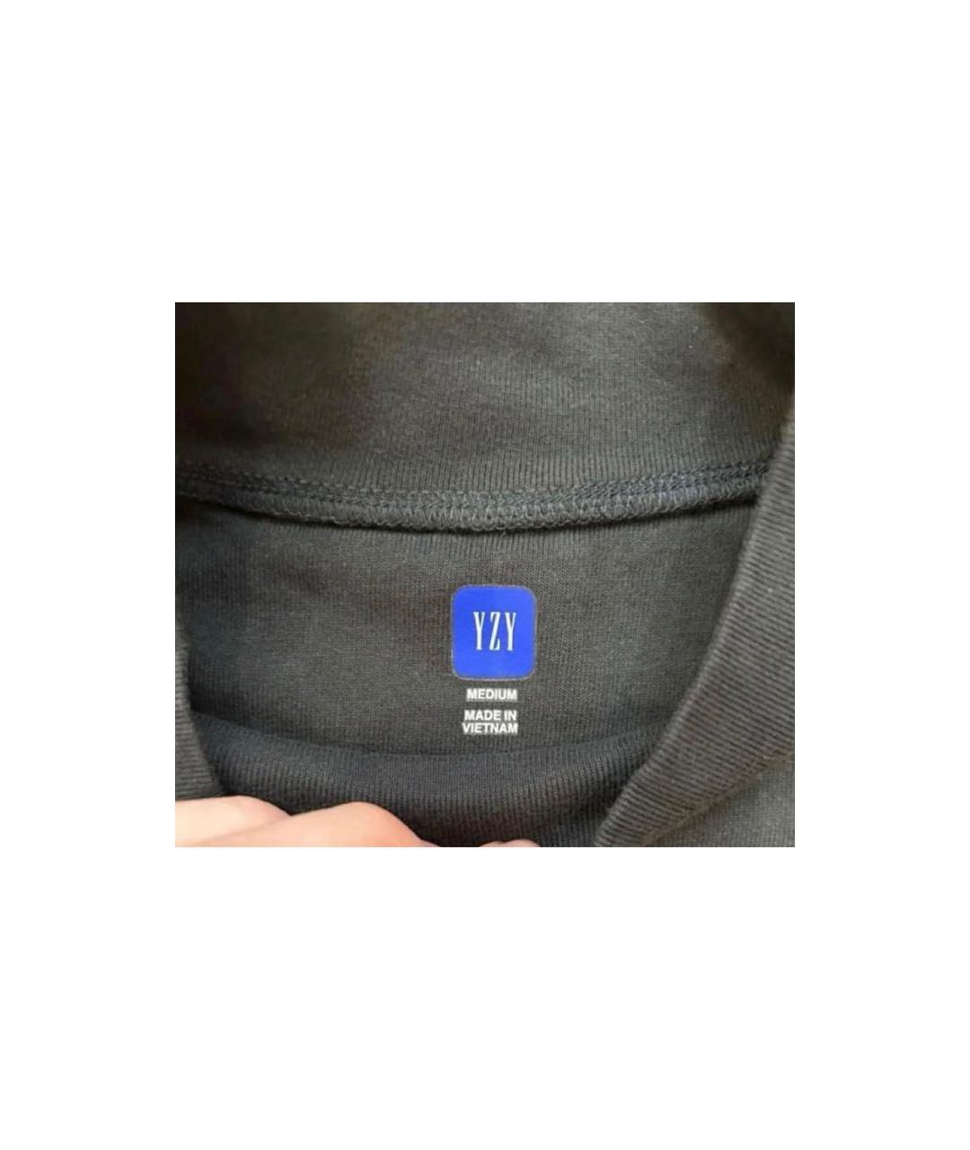 BALENCIAGA Черная хлопковая футболка, фото 3