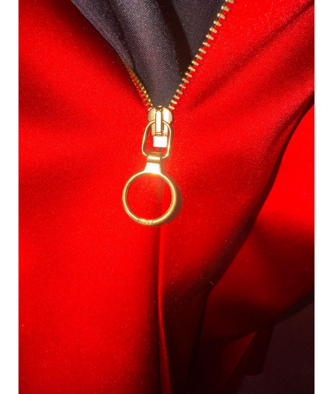 GUCCI Красное шелковое повседневное платье, фото 5