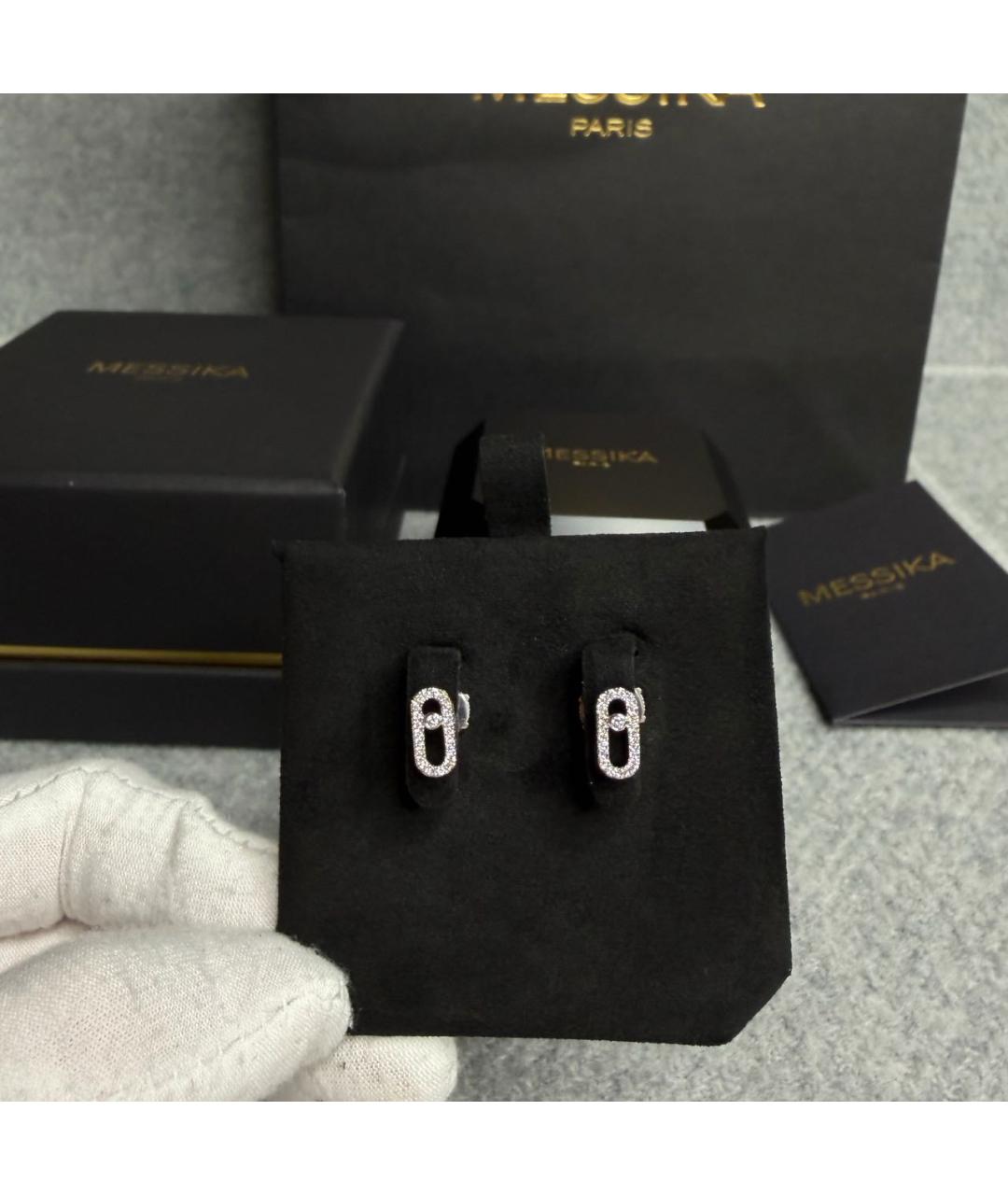 MESSIKA Серебряные серьги из белого золота, фото 3