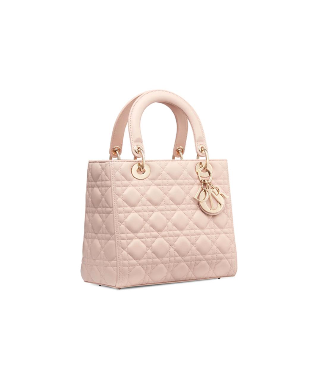 CHRISTIAN DIOR Розовая кожаная сумка через плечо, фото 2