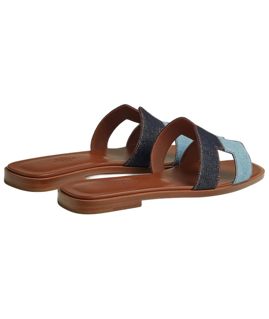 HERMES Синие сандалии, фото 4