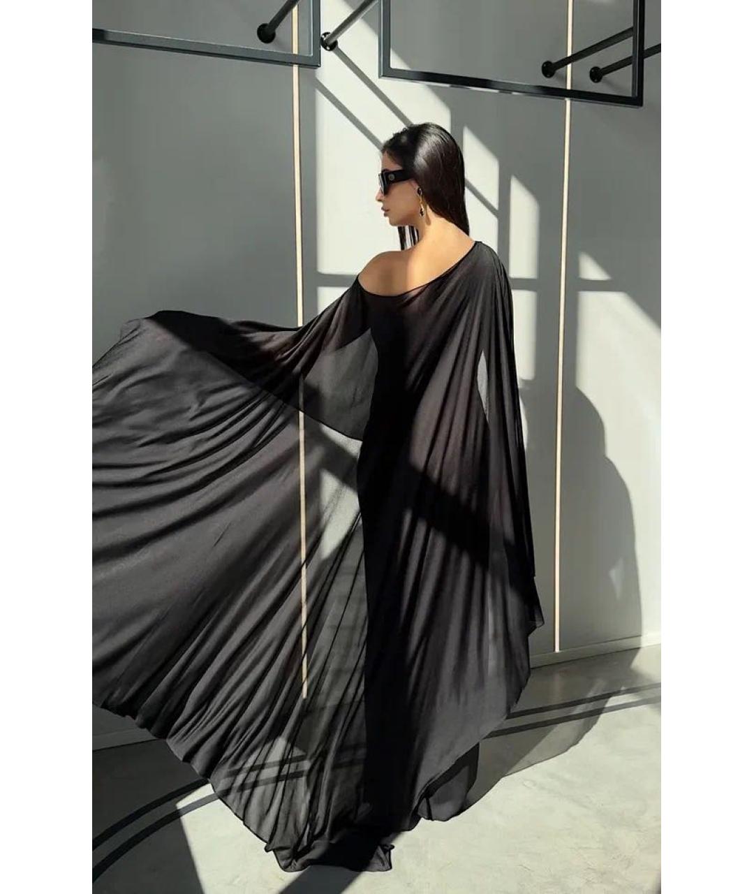 GIUSEPPE DI MORABITO Черное вискозное вечернее платье, фото 4