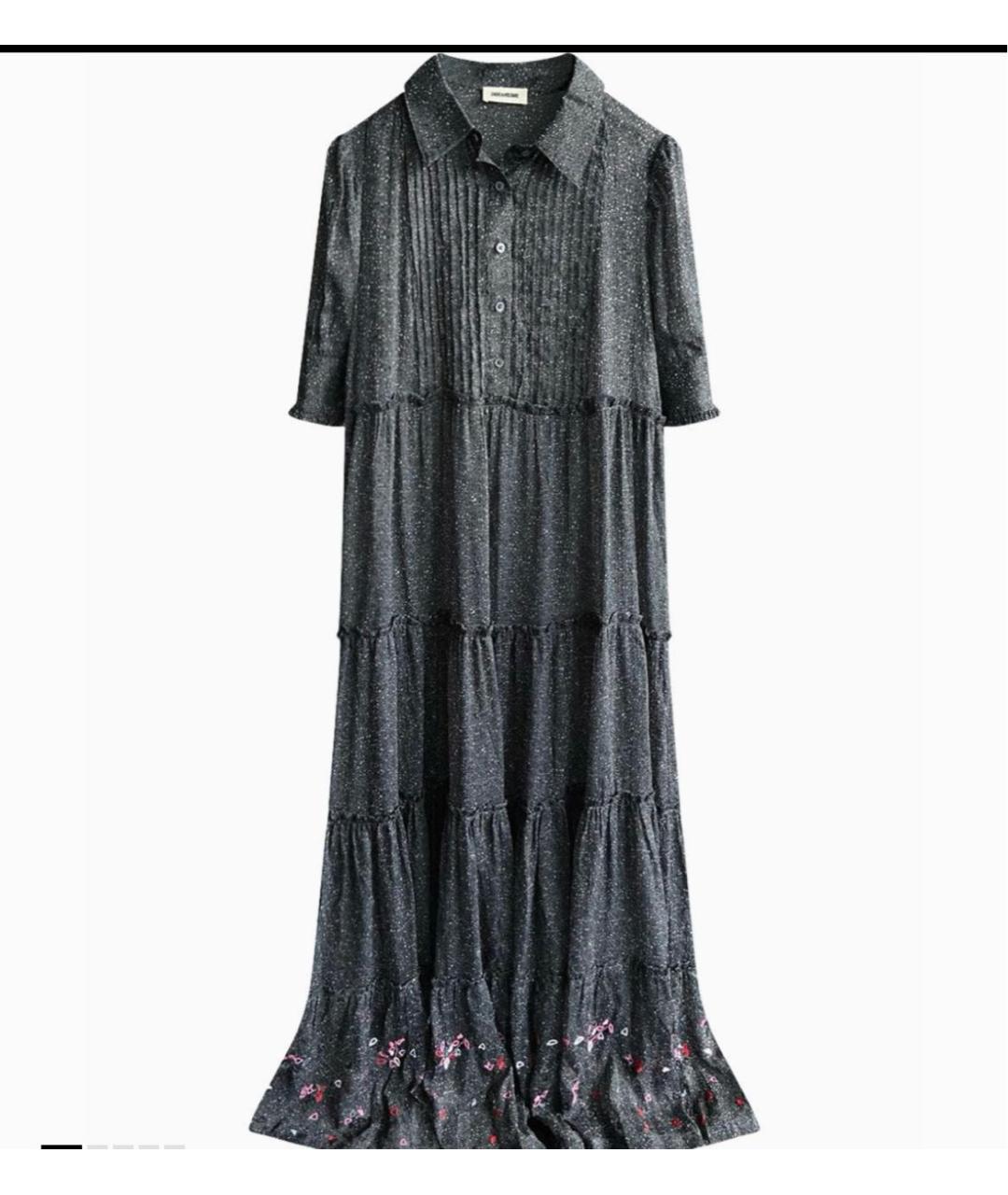 ZADIG & VOLTAIRE Антрацитовое повседневное платье, фото 6