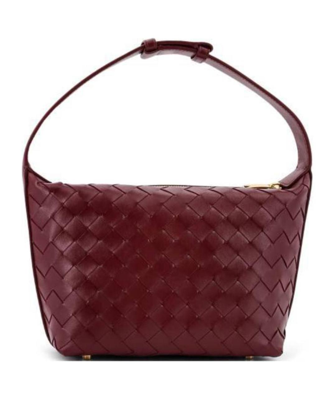 BOTTEGA VENETA Красная кожаная сумка через плечо, фото 2