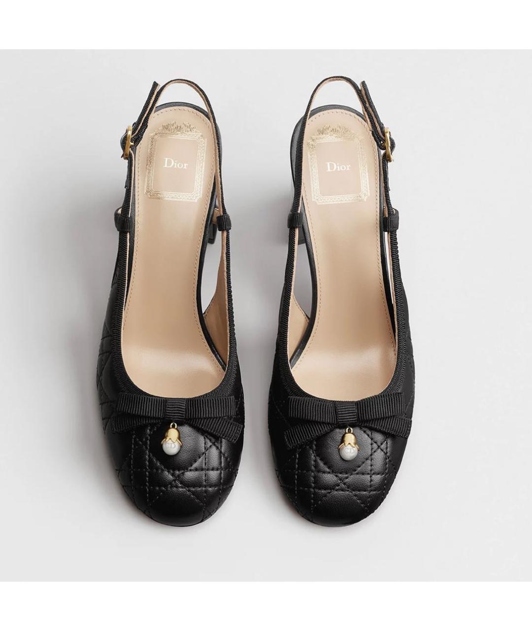 CHRISTIAN DIOR Черные кожаные туфли, фото 3