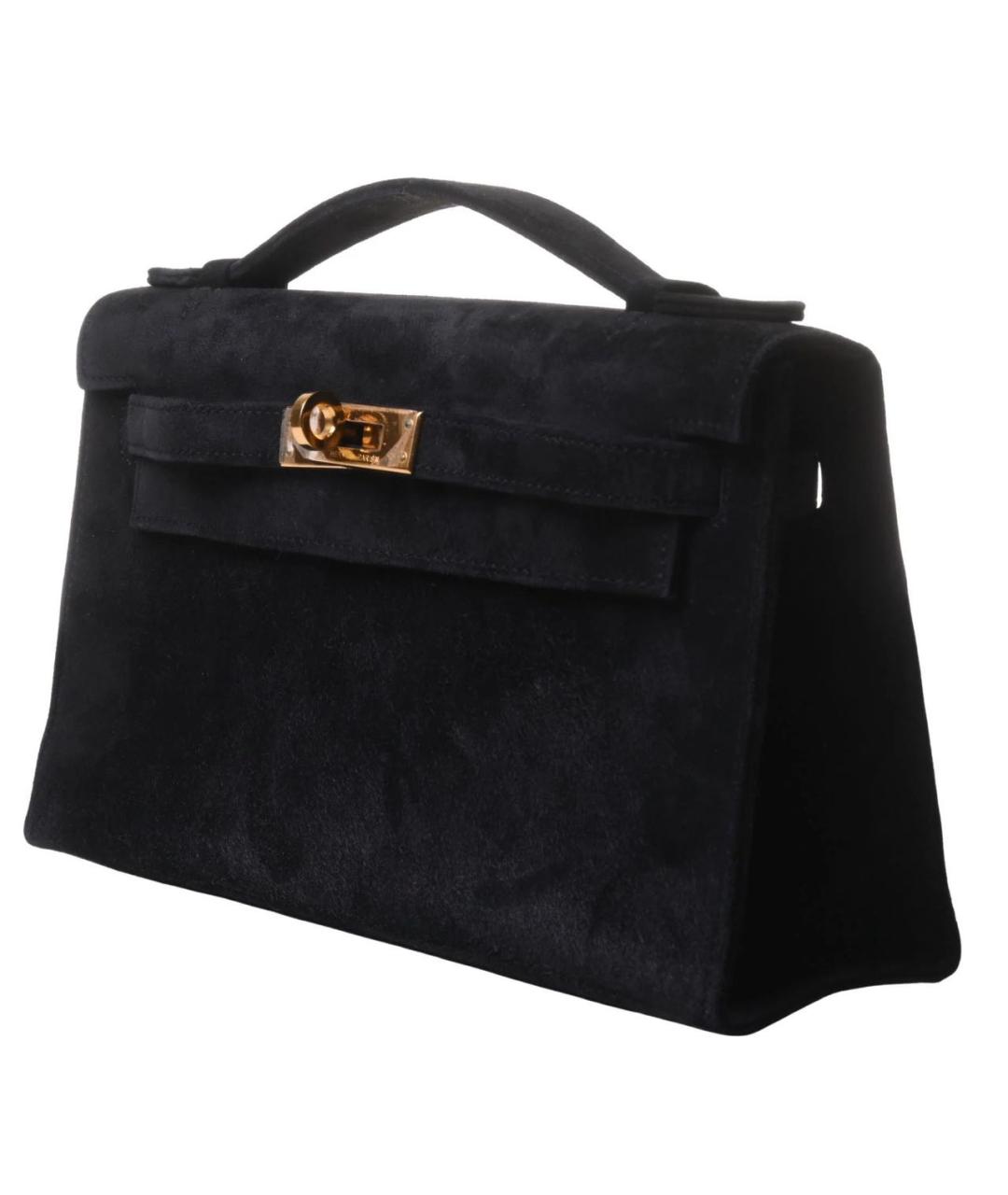 HERMES Черная сумка с короткими ручками, фото 9