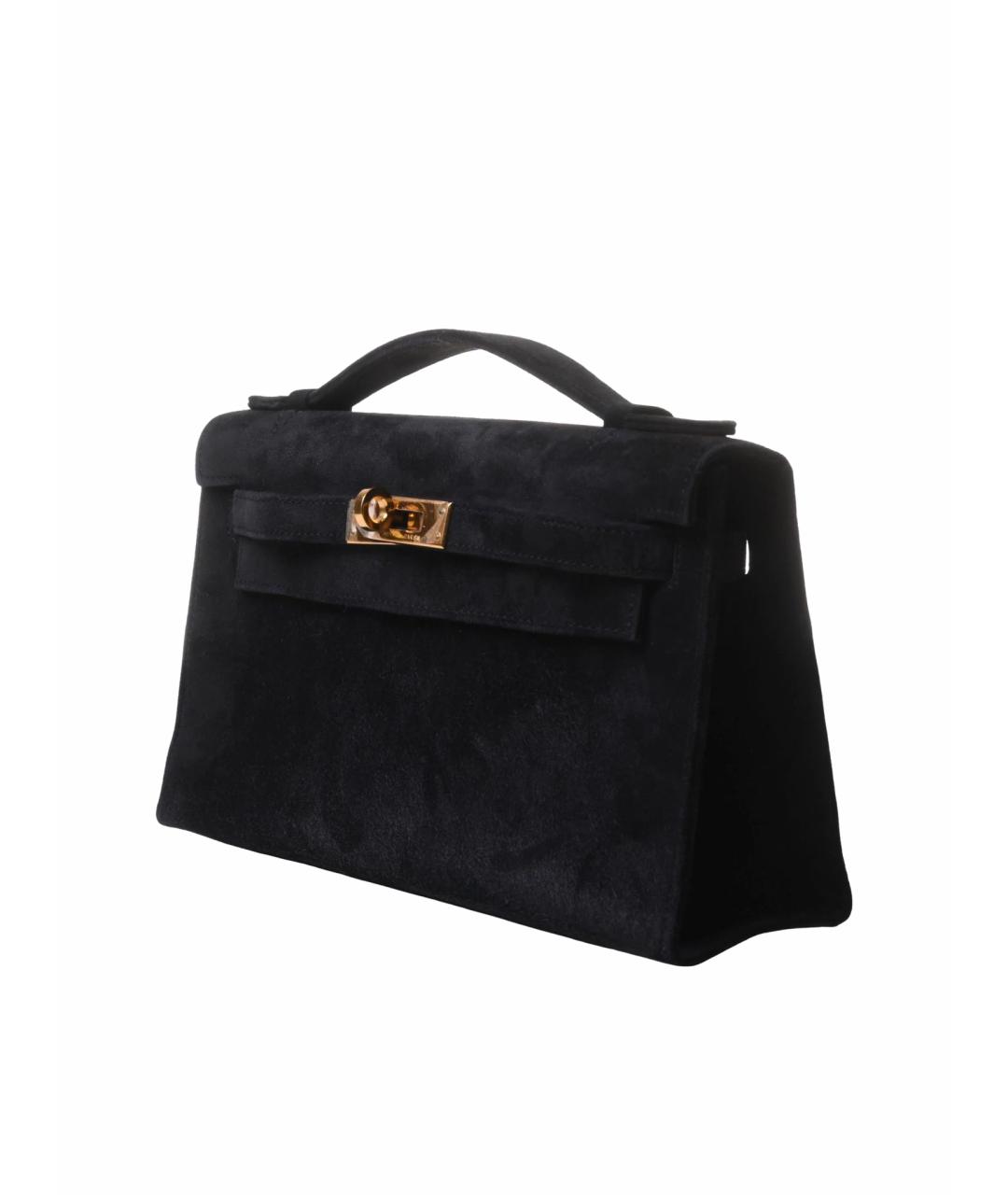 HERMES Черная сумка с короткими ручками, фото 1
