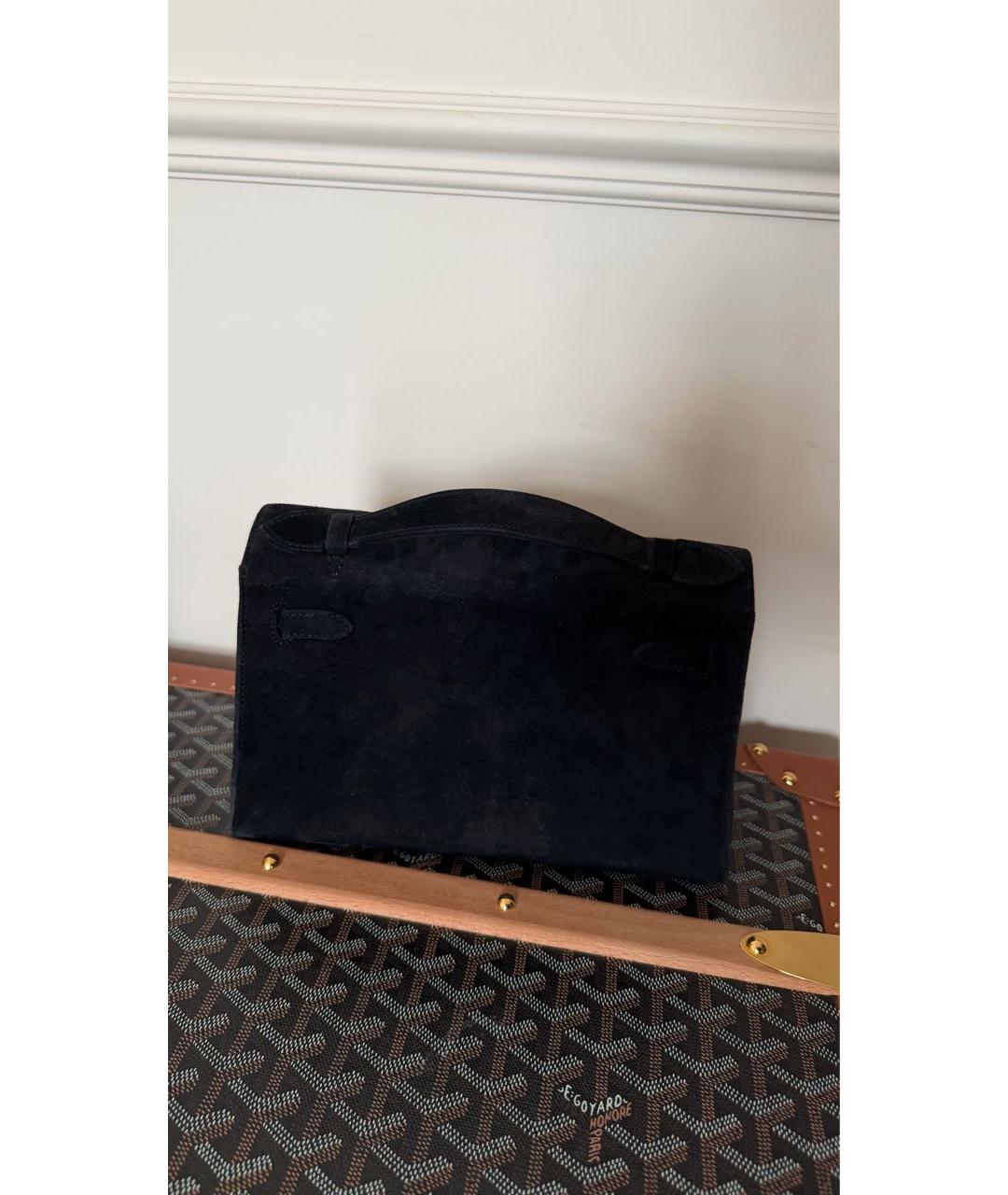 HERMES Черная сумка с короткими ручками, фото 3