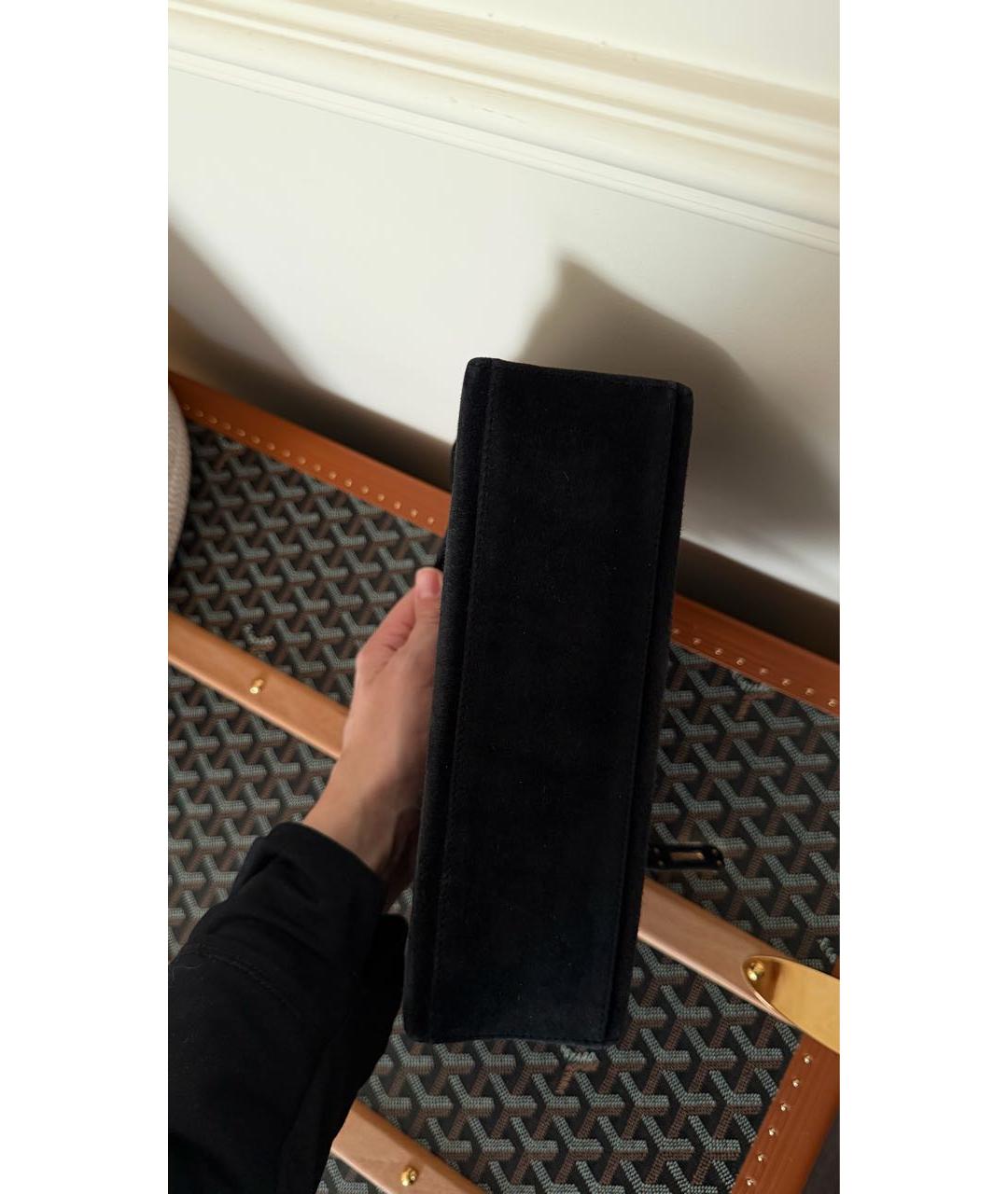 HERMES Черная сумка с короткими ручками, фото 4