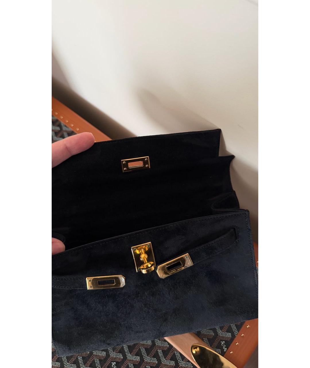 HERMES Черная сумка с короткими ручками, фото 7