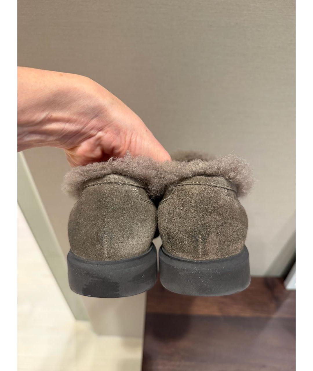 BRUNELLO CUCINELLI Коричневые замшевые лоферы, фото 4