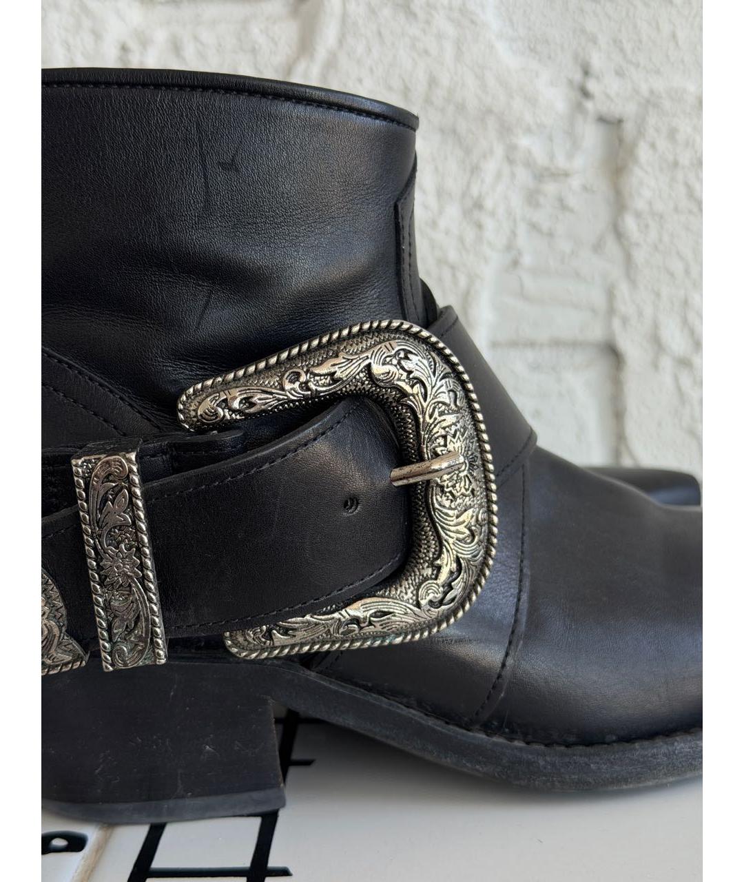 R13 Черные кожаные ботильоны, фото 6