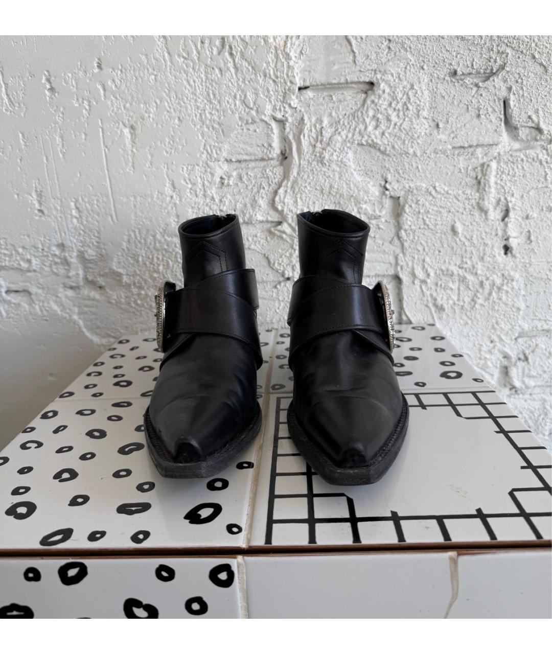 R13 Черные кожаные ботильоны, фото 2