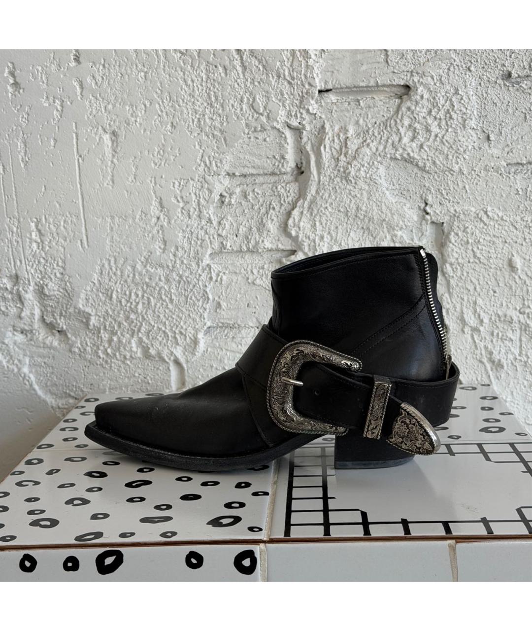 R13 Черные кожаные ботильоны, фото 7