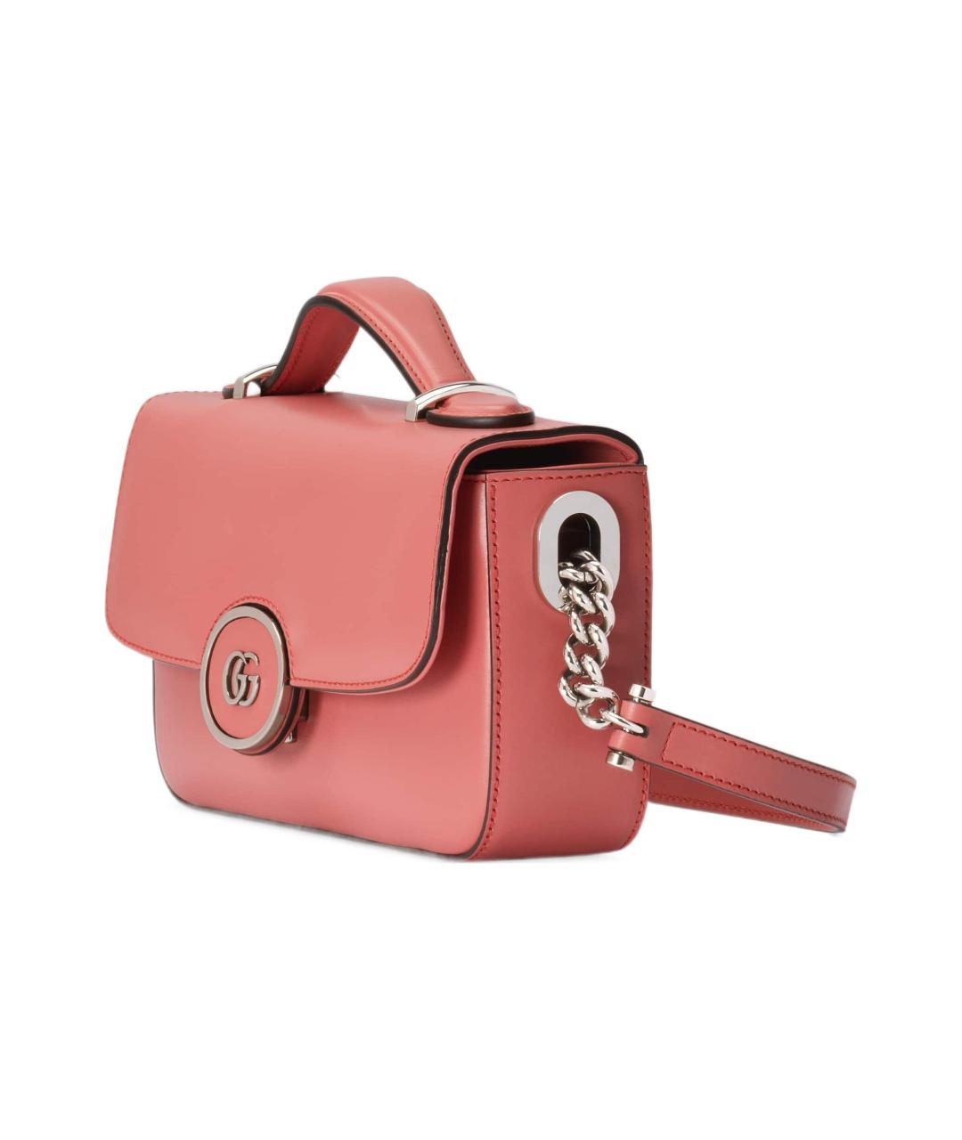 GUCCI Розовая кожаная сумка через плечо, фото 3