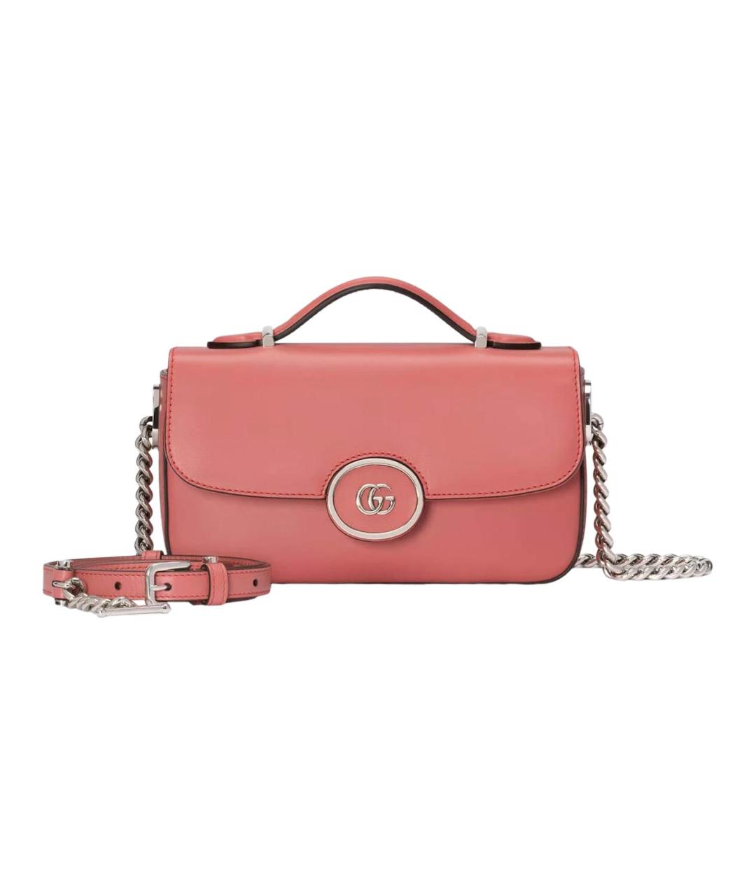 GUCCI Розовая кожаная сумка через плечо, фото 2