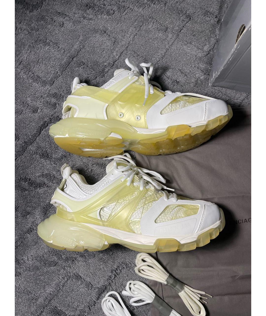 BALENCIAGA Белые низкие кроссовки / кеды из искусственной кожи, фото 6