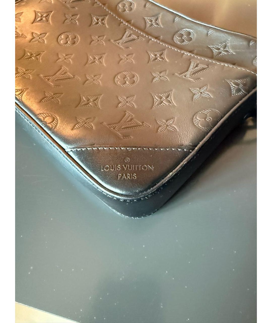 LOUIS VUITTON Черная кожаная сумка на плечо, фото 6