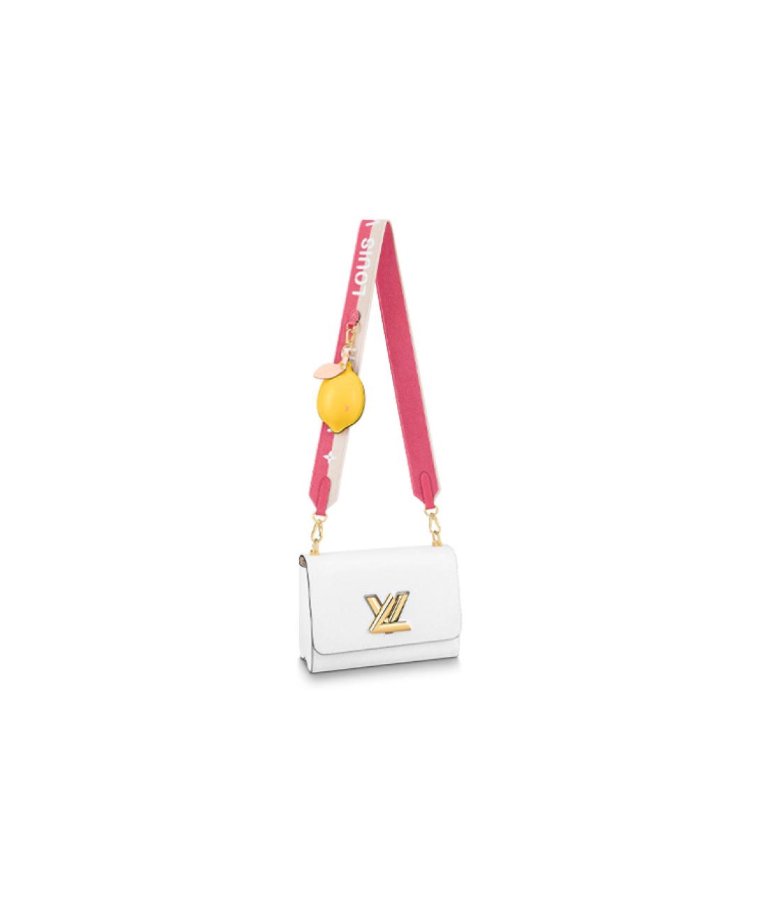 LOUIS VUITTON Белая кожаная сумка через плечо, фото 3