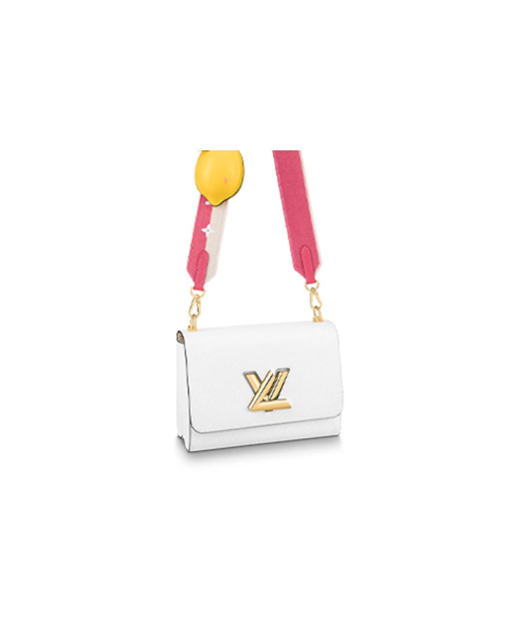 LOUIS VUITTON Белая кожаная сумка через плечо, фото 2