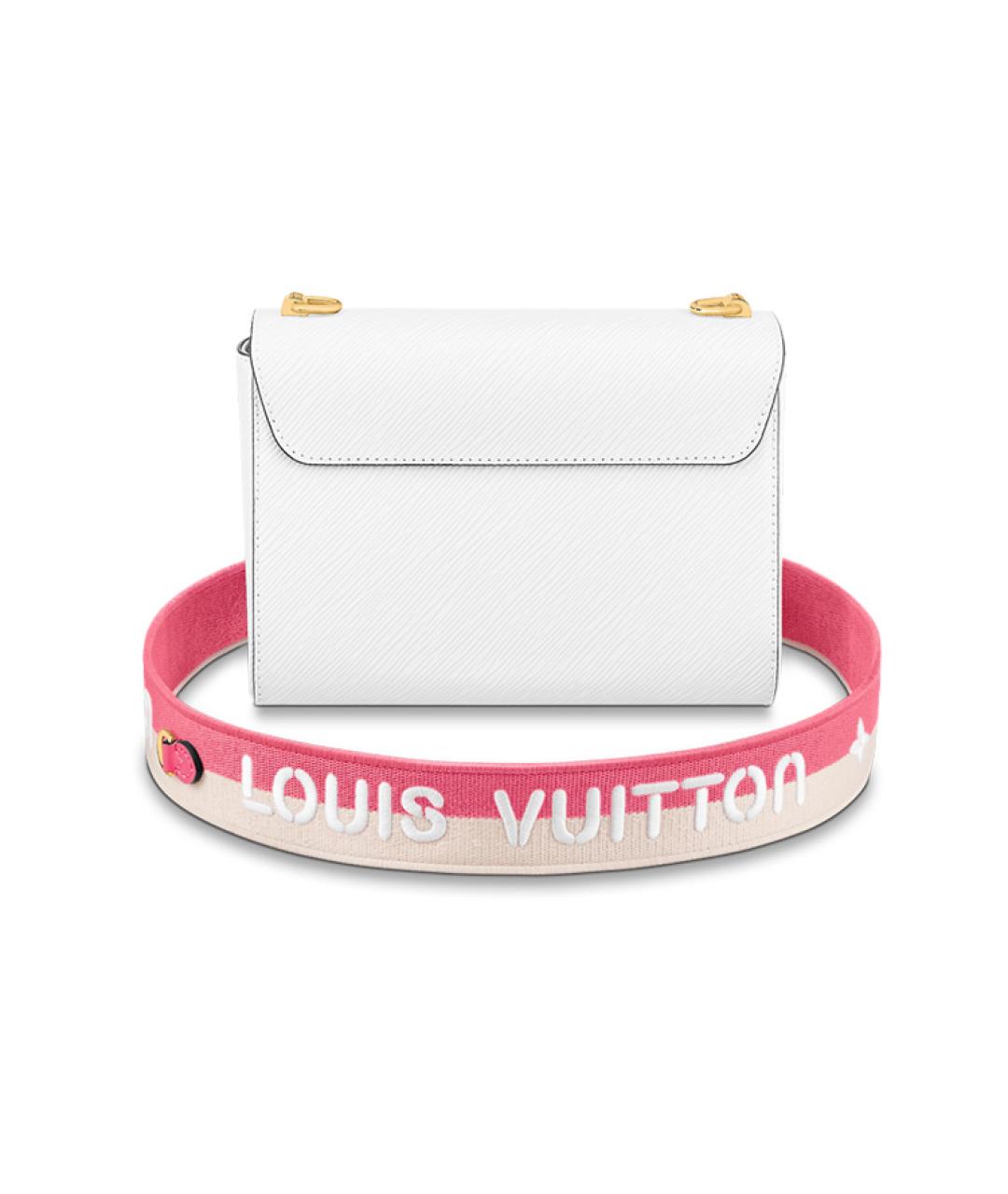 LOUIS VUITTON Белая кожаная сумка через плечо, фото 4