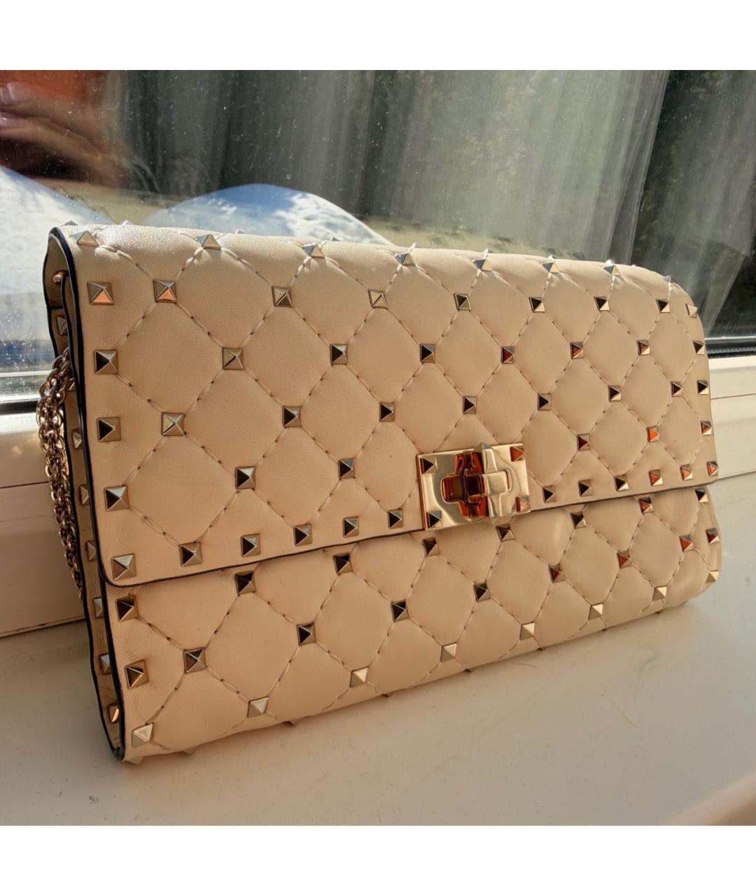 VALENTINO Белая кожаная сумка через плечо, фото 2