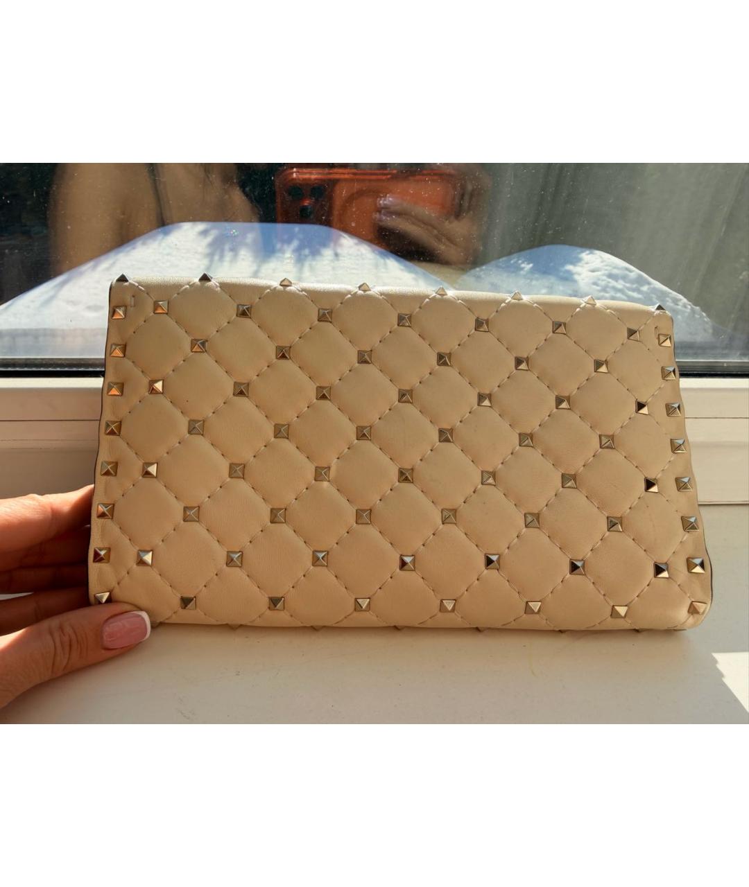 VALENTINO Белая кожаная сумка через плечо, фото 3