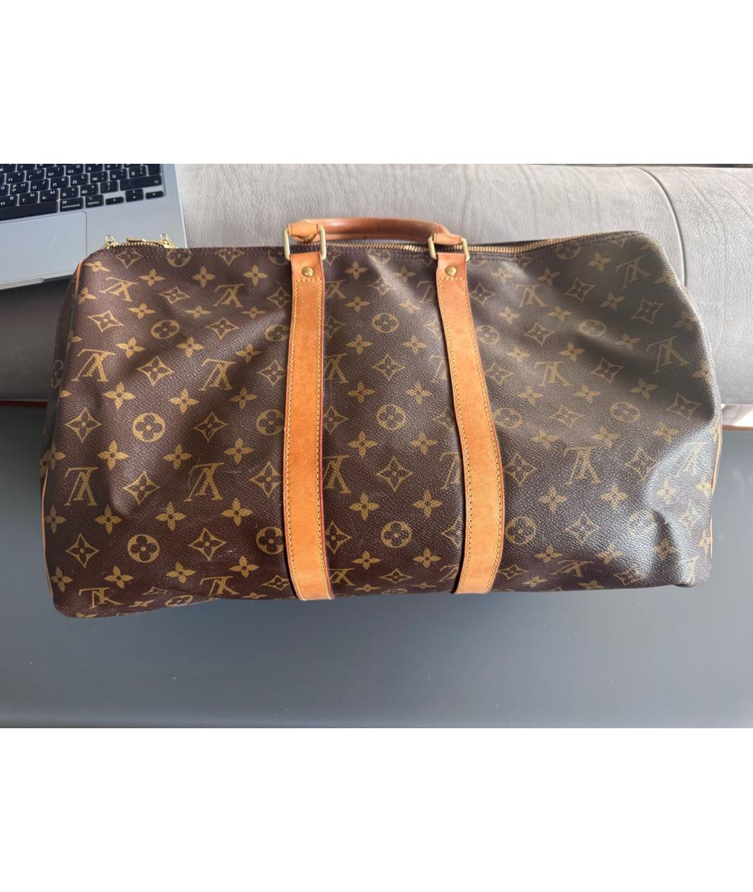 LOUIS VUITTON Коричневая дорожная/спортивная сумка, фото 4