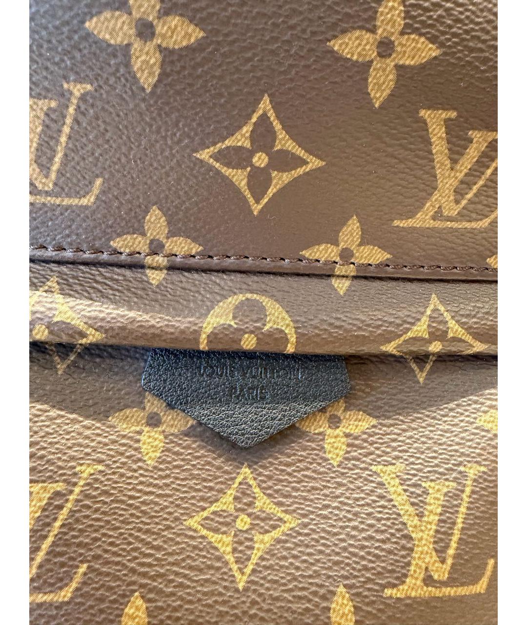 LOUIS VUITTON Коричневый кожаный рюкзак, фото 5