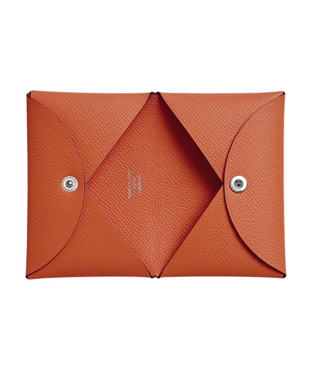 HERMES Красный кожаный кардхолдер, фото 2