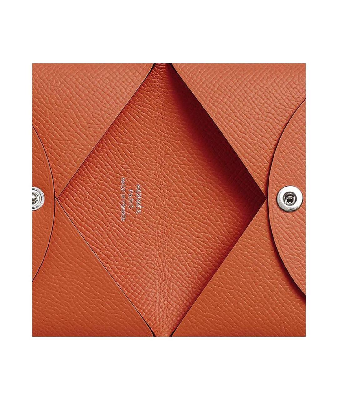 HERMES Красный кожаный кардхолдер, фото 4