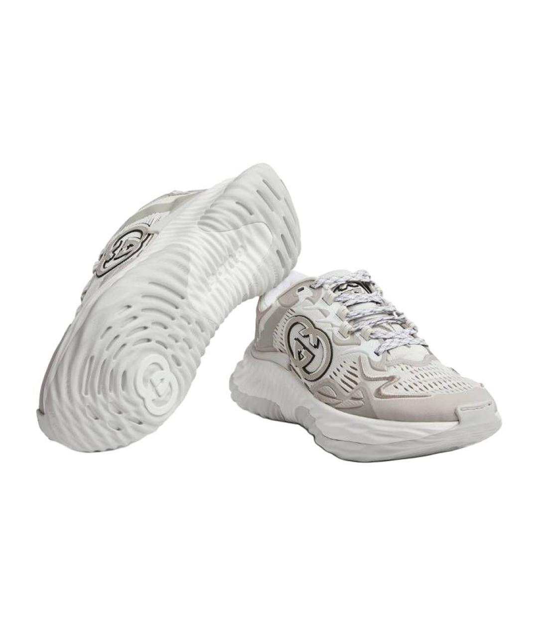 GUCCI Серые низкие кроссовки / кеды, фото 5