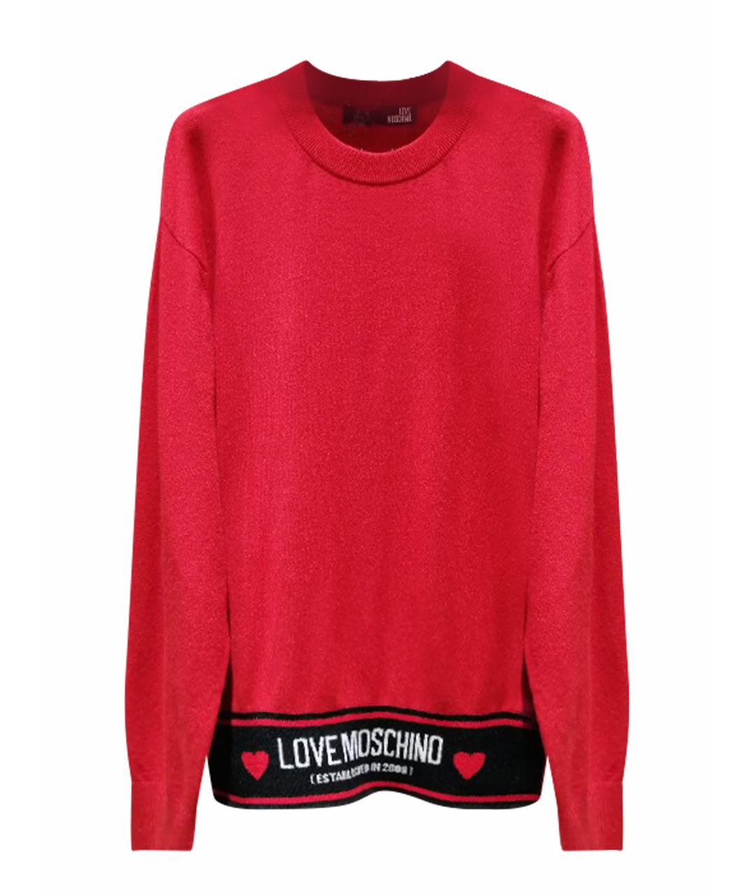 LOVE MOSCHINO Красный джемпер / свитер, фото 1