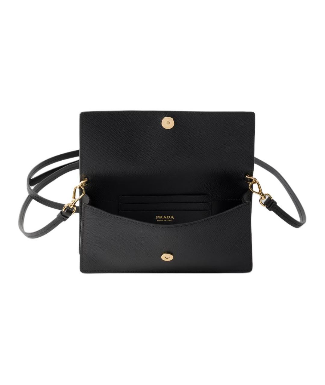 PRADA Черная кожаная сумка через плечо, фото 4