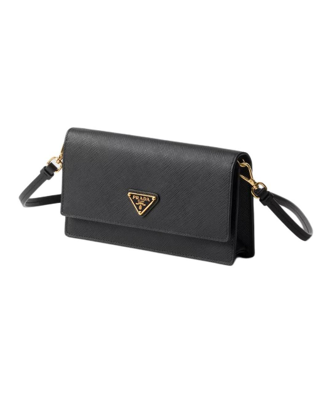 PRADA Черная кожаная сумка через плечо, фото 2