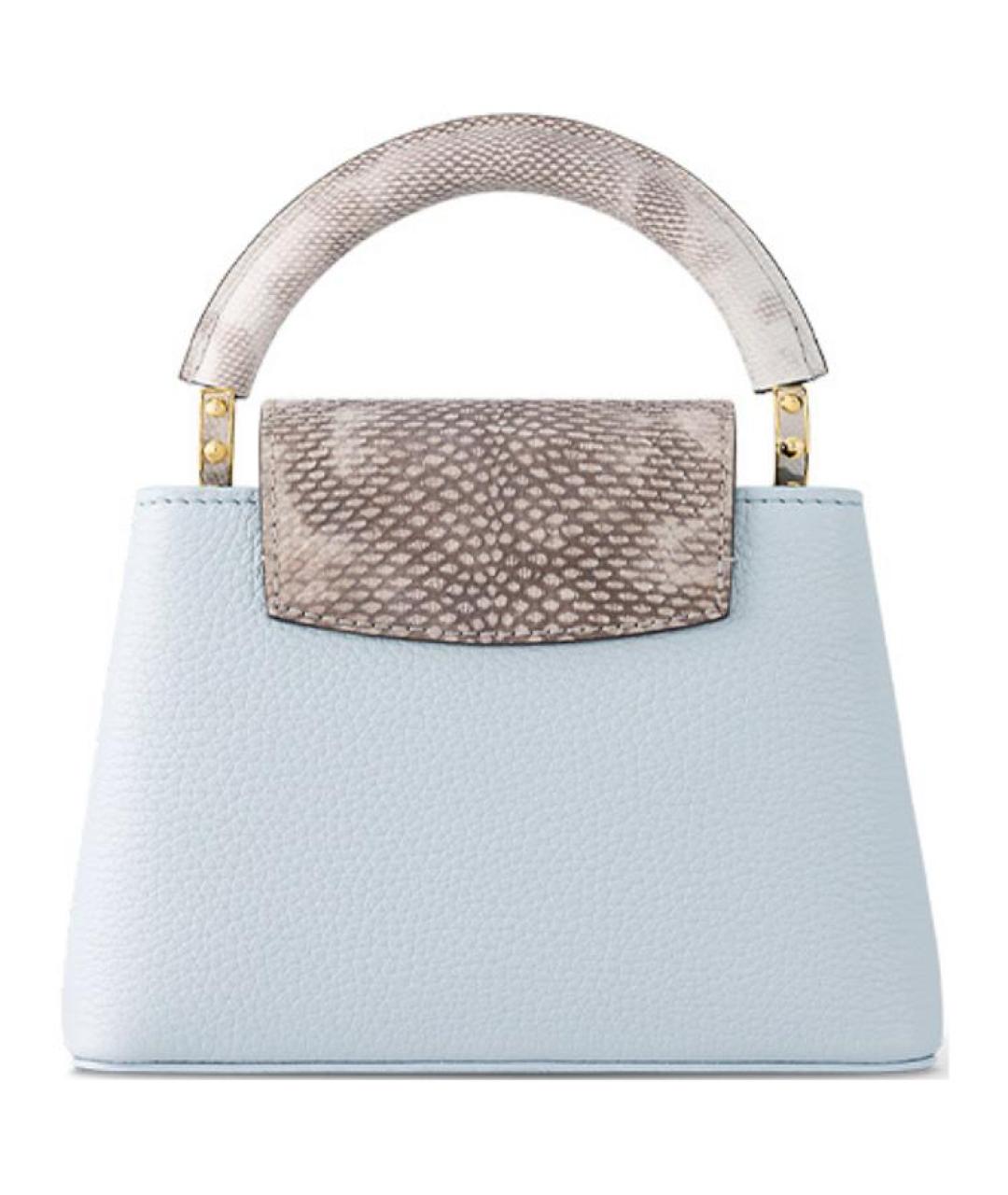 LOUIS VUITTON Голубая кожаная сумка через плечо, фото 3