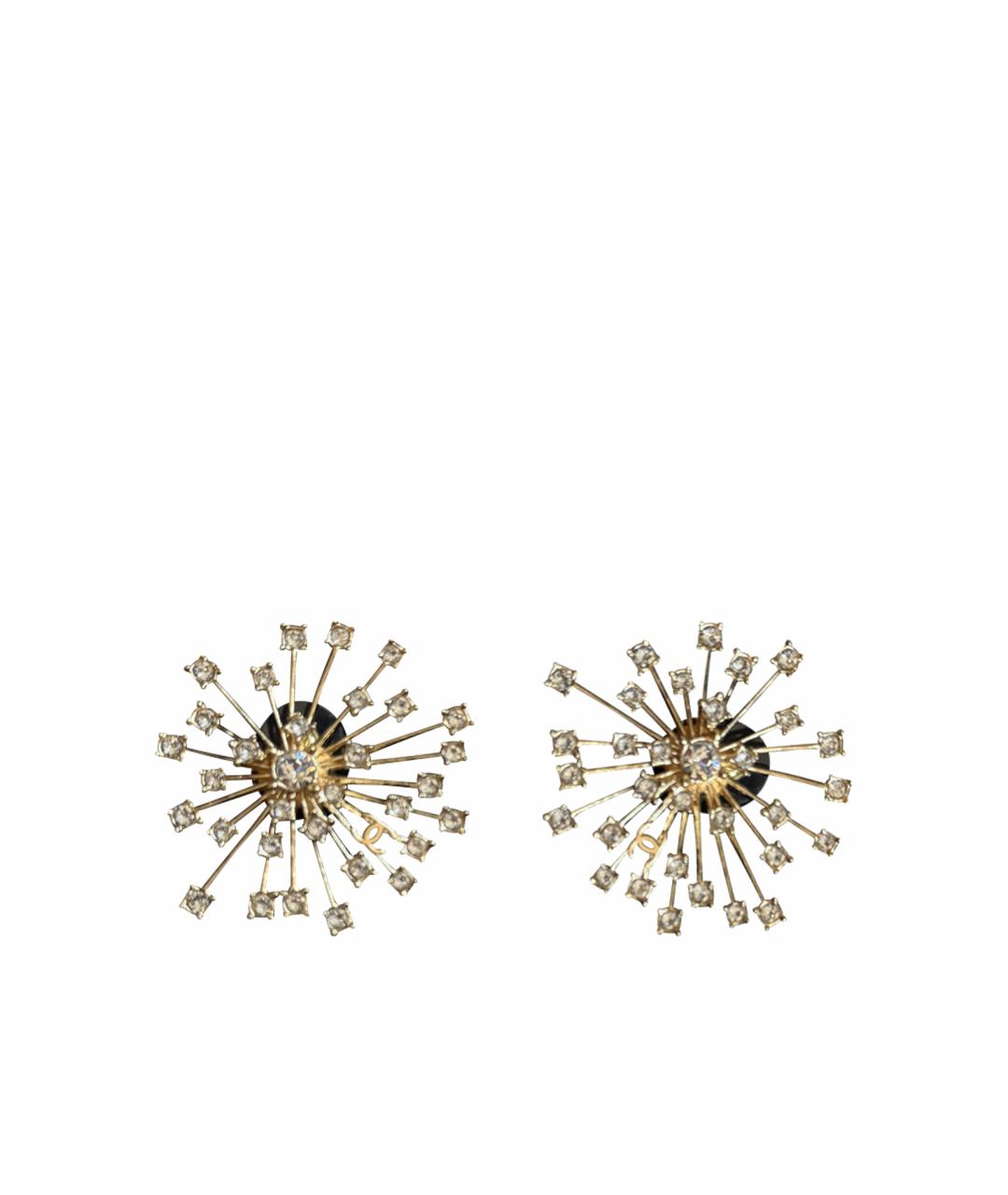 CHANEL Золотые латунные серьги, фото 1