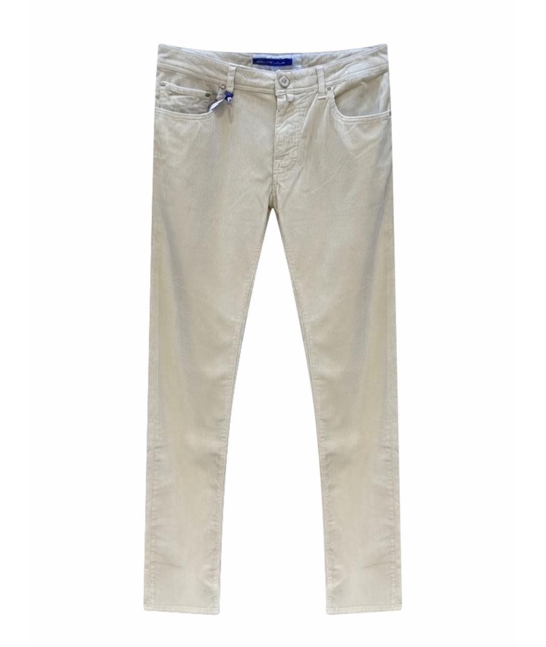 JACOB COHEN Бежевые хлопковые повседневные брюки, фото 1