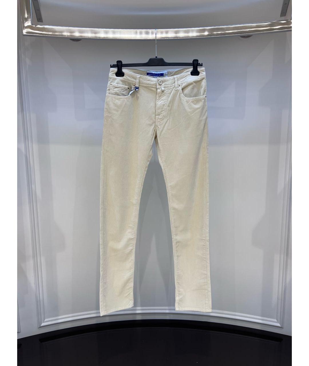 JACOB COHEN Бежевые хлопковые повседневные брюки, фото 4