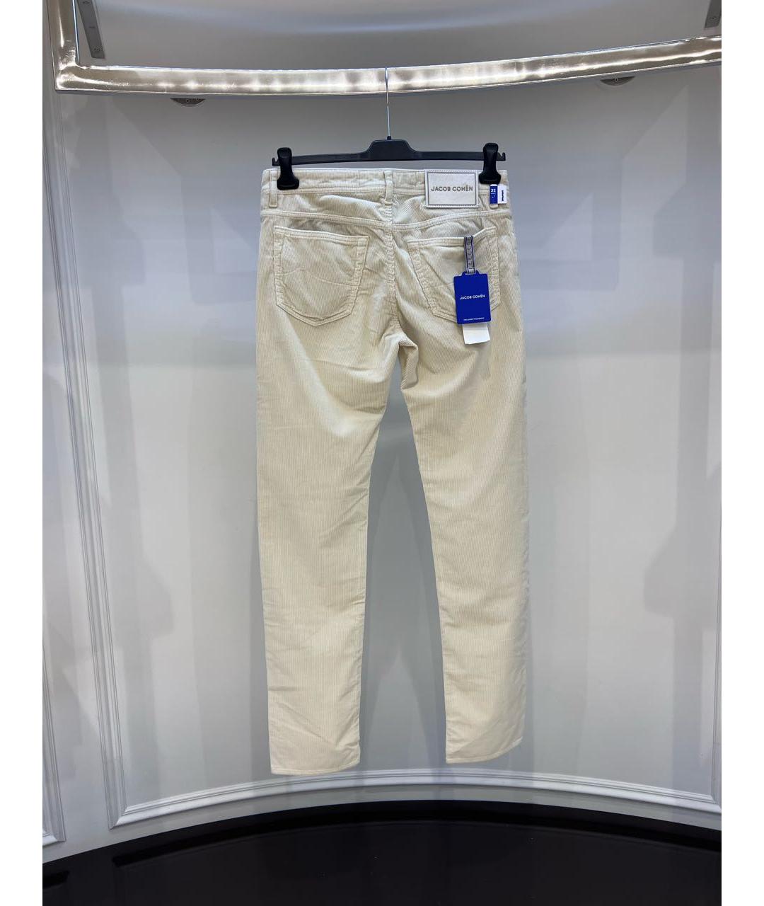 JACOB COHEN Бежевые хлопковые повседневные брюки, фото 2