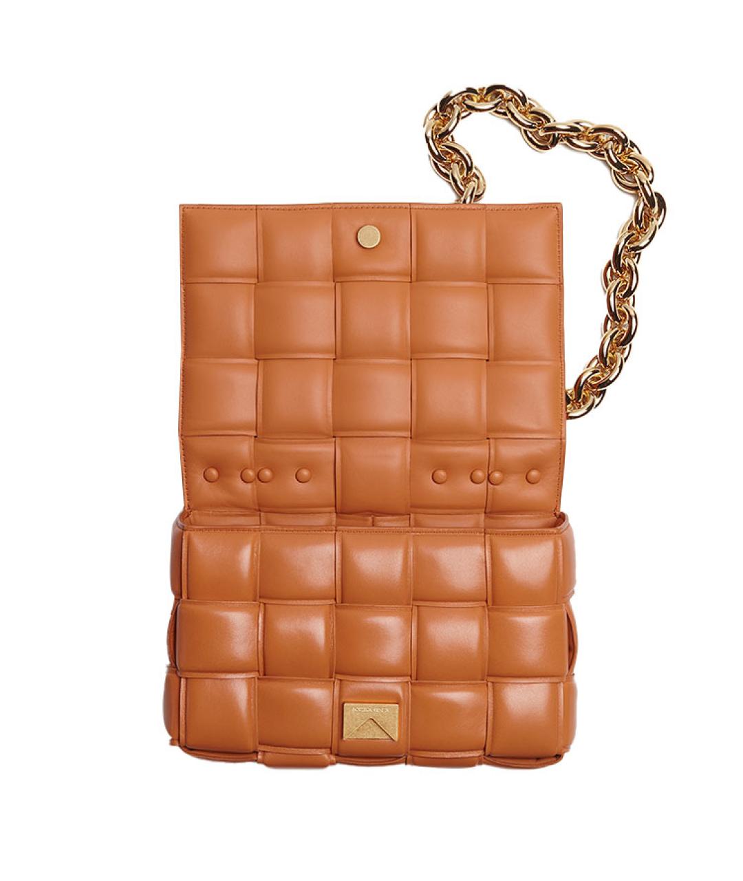 BOTTEGA VENETA Оранжевая кожаная сумка через плечо, фото 4