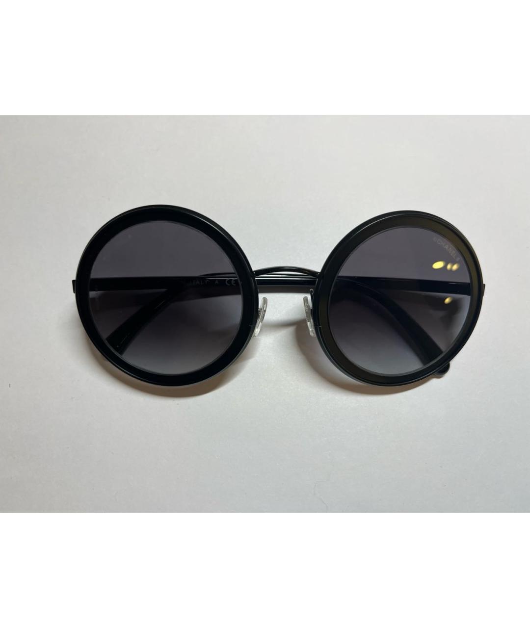 CHANEL Черные металлические солнцезащитные очки, фото 7